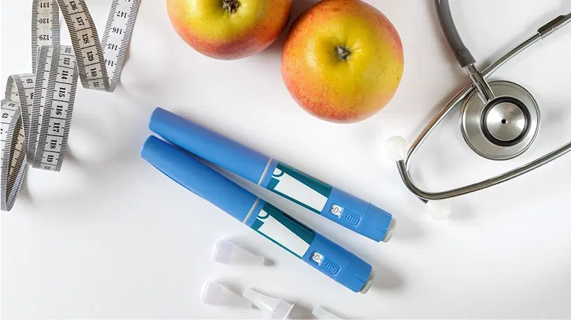 Weight loss injections with medical equipment